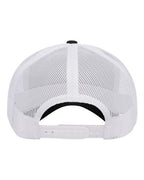 YP Classics 6606, Retro Trucker Cap, Black/ White