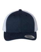 YP Classics 6606, Retro Trucker Cap, Navy/ White