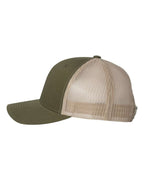 YP Classics 6606, Retro Trucker Cap, Moss/ Khaki