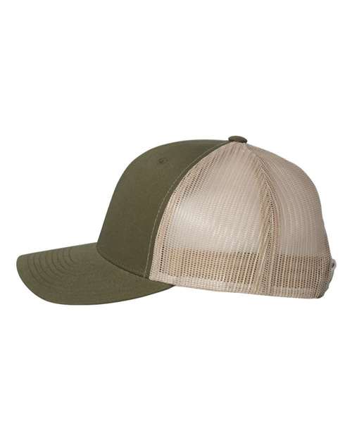 YP Classics 6606, Retro Trucker Cap, Moss/ Khaki