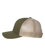 YP Classics 6606, Retro Trucker Cap, Moss/ Khaki