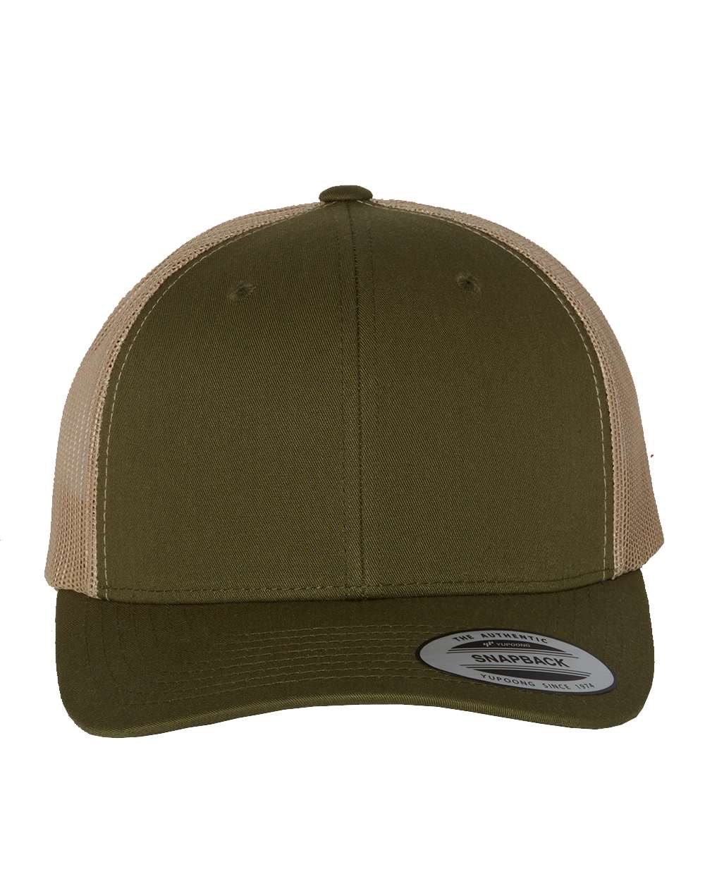 YP Classics 6606, Retro Trucker Cap, Moss/ Khaki