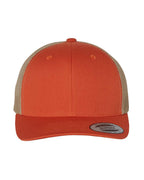 YP Classics 6606, Retro Trucker Cap, Rustic Orange/ Khaki