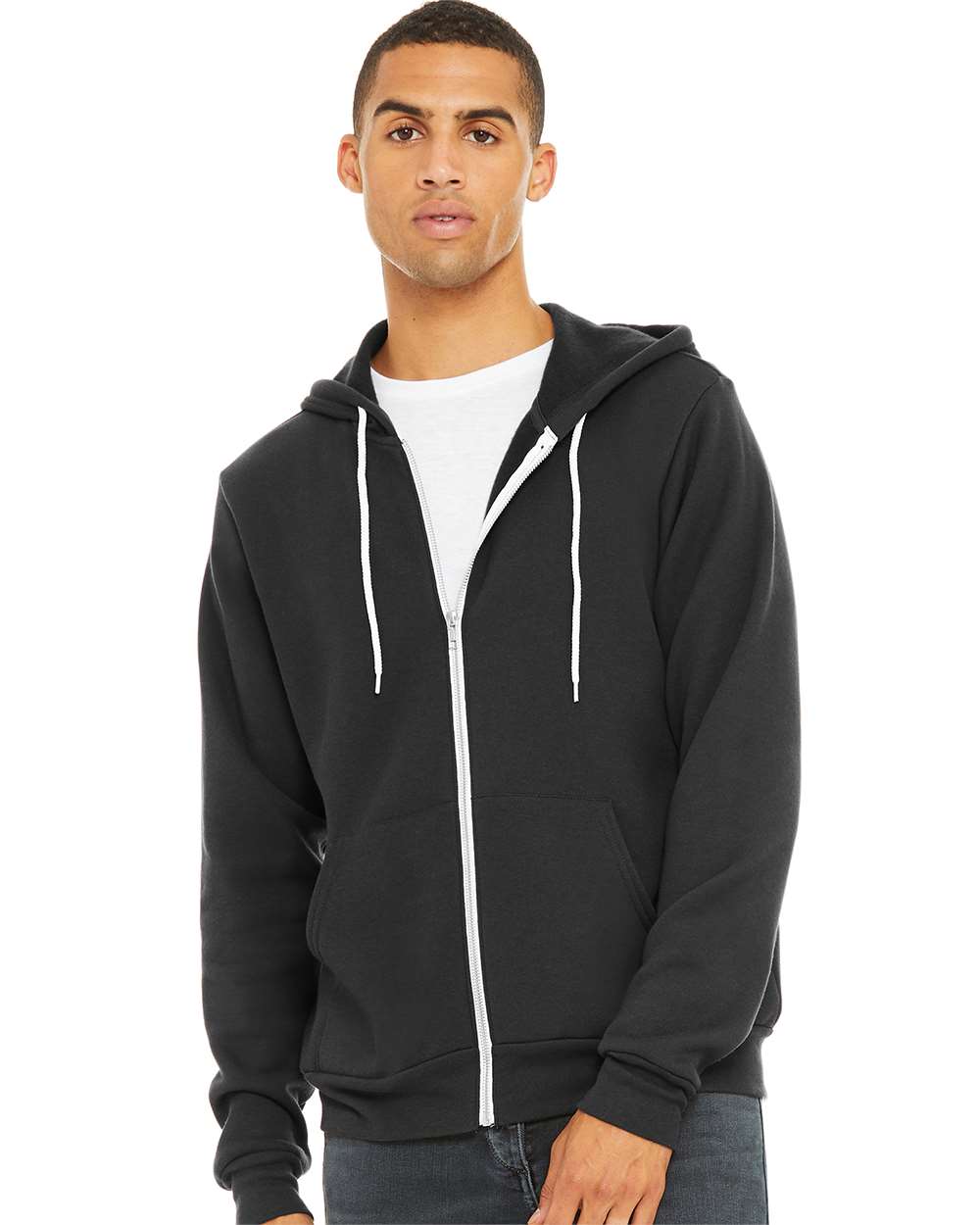 BELLA + CANVAS 3739, Fleece - Premium - Hood, Dark Grey