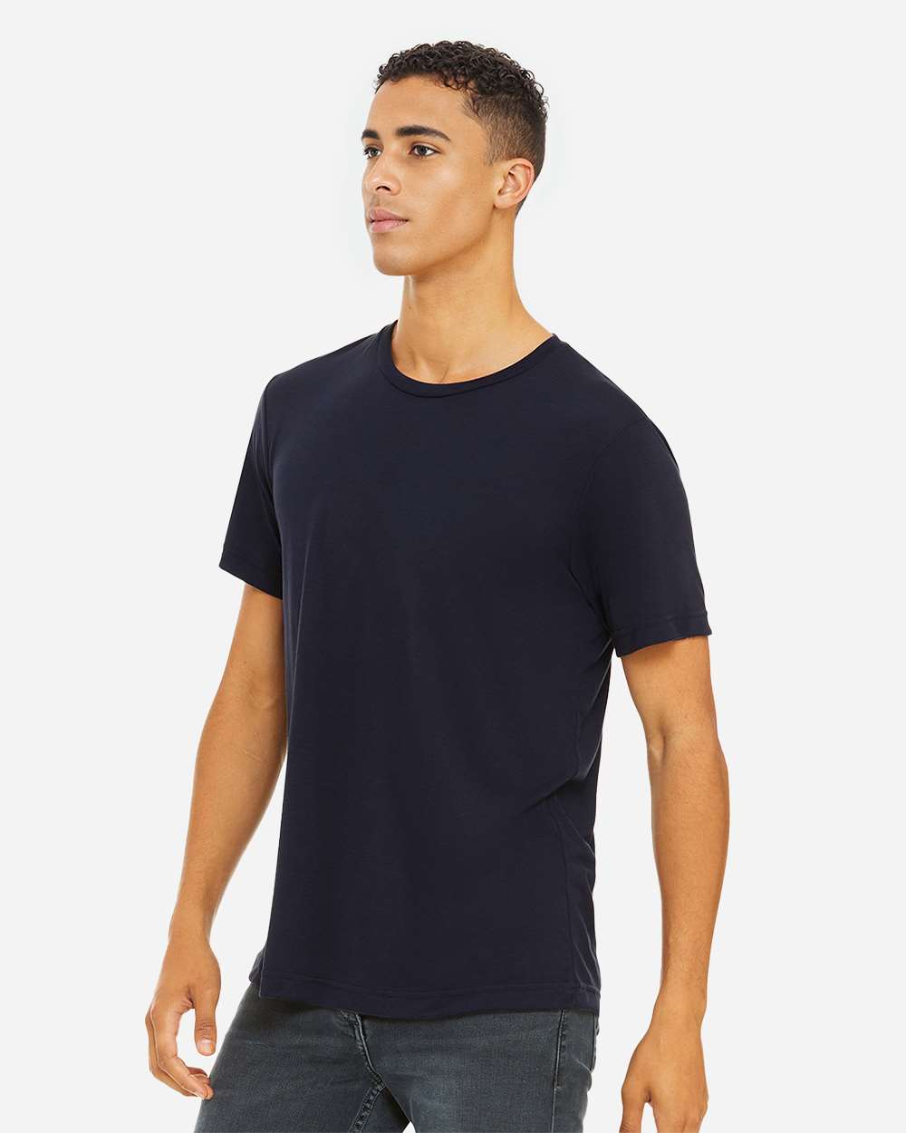 BELLA + CANVAS 3413, T-Shirts - Premium, Solid Navy Triblend