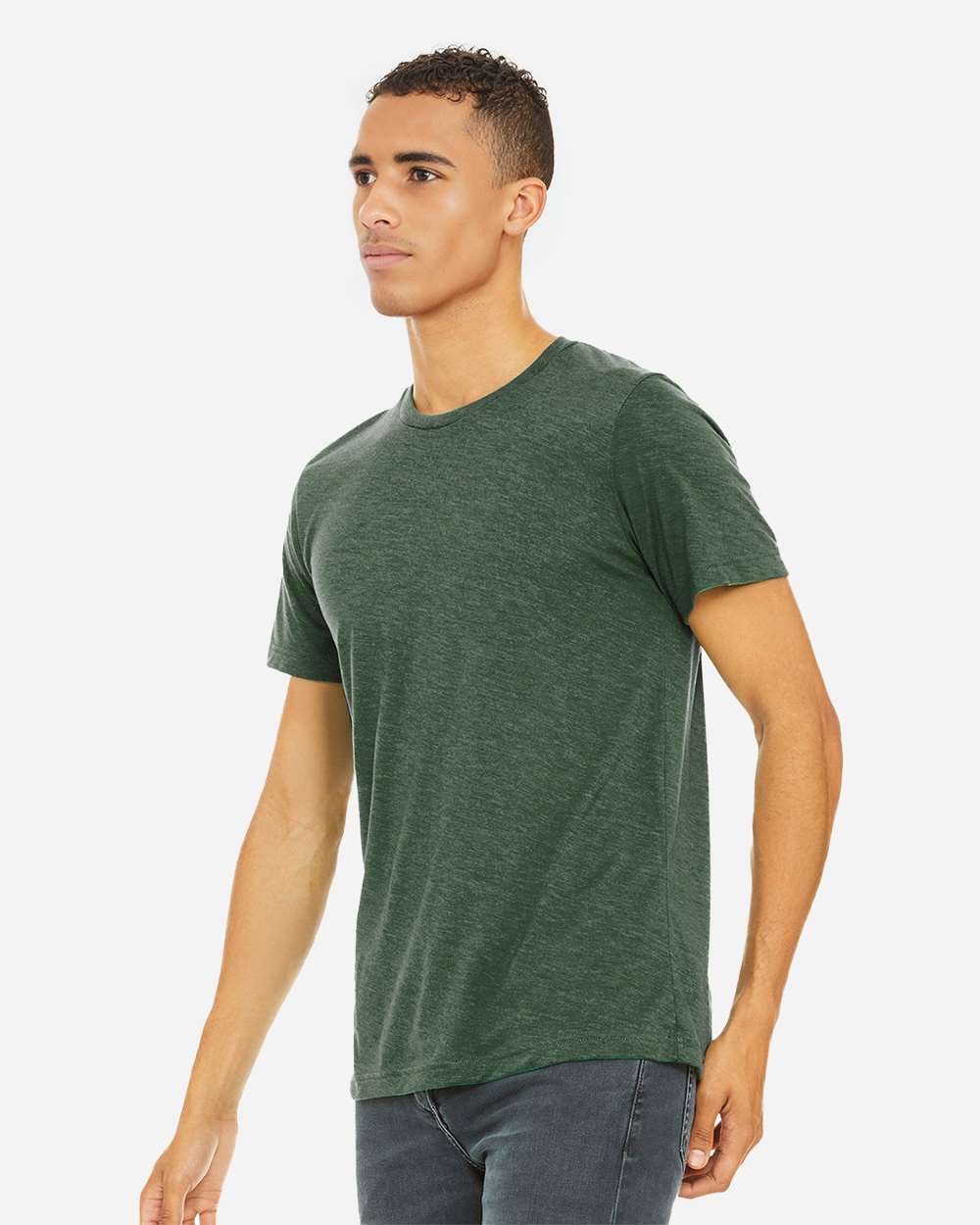 BELLA + CANVAS 3413, T-Shirts - Premium, Grass Green Triblend