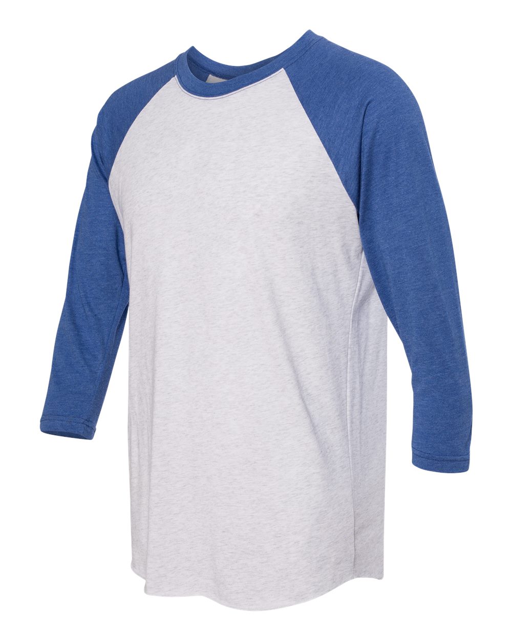 Next Level 6051, T-Shirts - Premium, Vintage Royal Sleeves/ Heather White Body