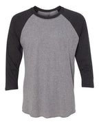 Next Level 6051, T-Shirts - Premium, Vintage Black Sleeves/ Premium Heather Body
