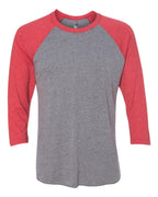 Next Level 6051, T-Shirts - Premium, Vintage Red Sleeves/ Premium Heather Body