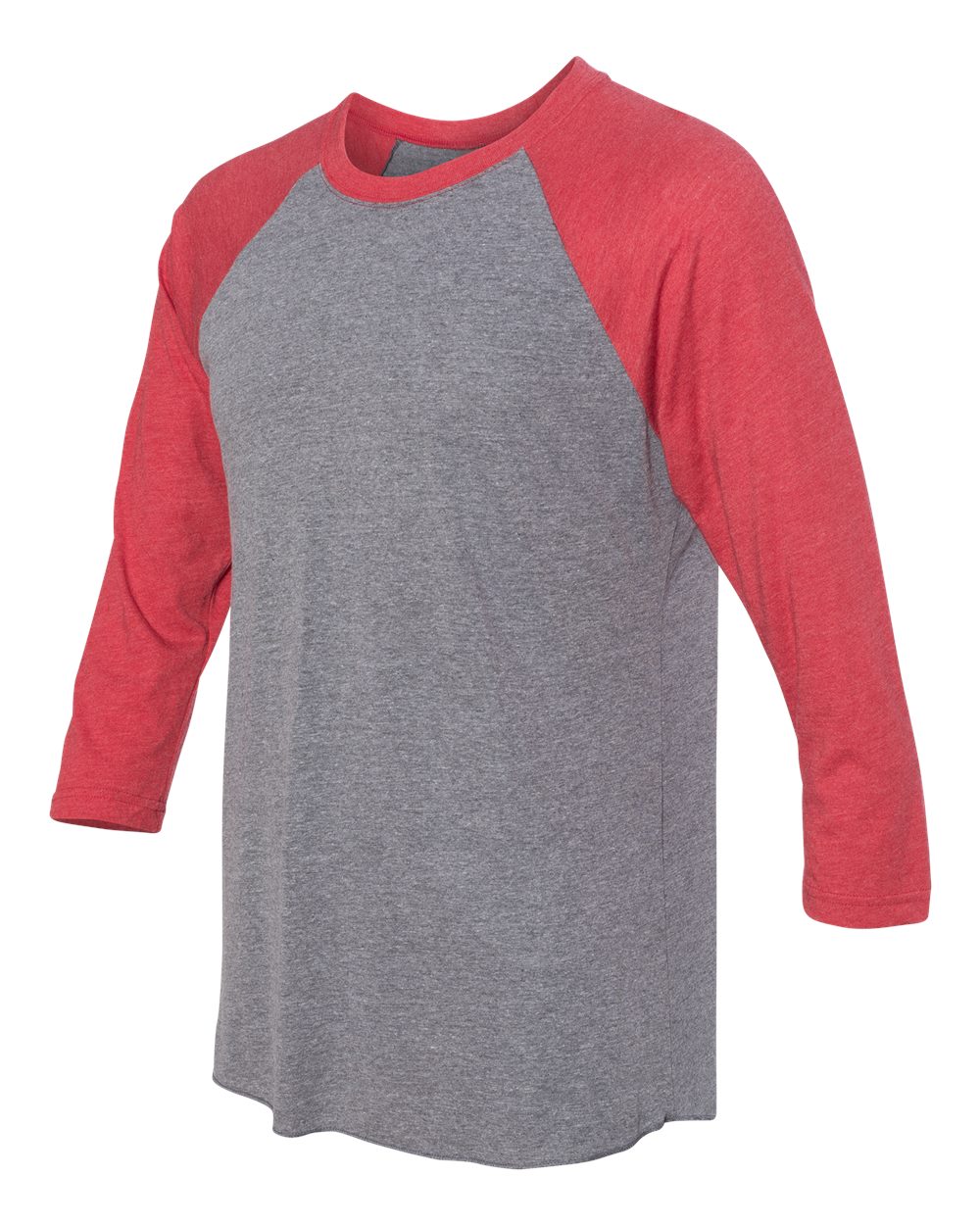 Next Level 6051, T-Shirts - Premium, Vintage Red Sleeves/ Premium Heather Body