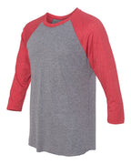 Next Level 6051, T-Shirts - Premium, Vintage Red Sleeves/ Premium Heather Body