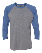 Next Level 6051, T-Shirts - Premium, Vintage Royal Sleeves/ Premium Heather Body