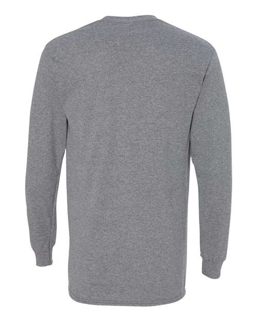 Gildan 5400, Unisex Heavy Cotton Long Sleeve T-shirt, Graphite Heather