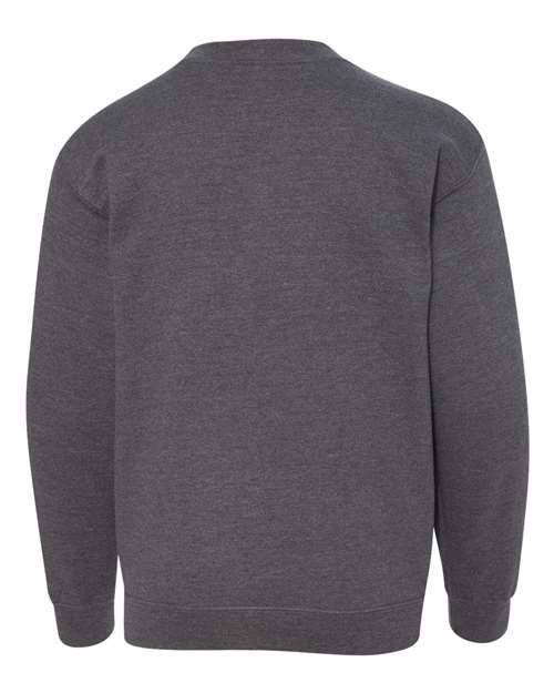 Gildan 18000B, Youth Heavy Blend Crewneck Sweatshirt, Dark Heather