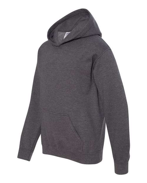 Gildan 557, 18500b Youth Heavy Blend Hooded Sweatshirt, Dark Heather