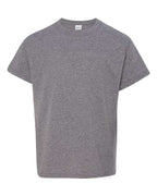 Gildan 543, 5000b Youth Heavy Cotton T-shirt, Graphite Heather