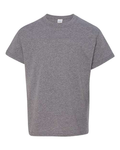 Gildan 543, 5000b Youth Heavy Cotton T-shirt, Graphite Heather