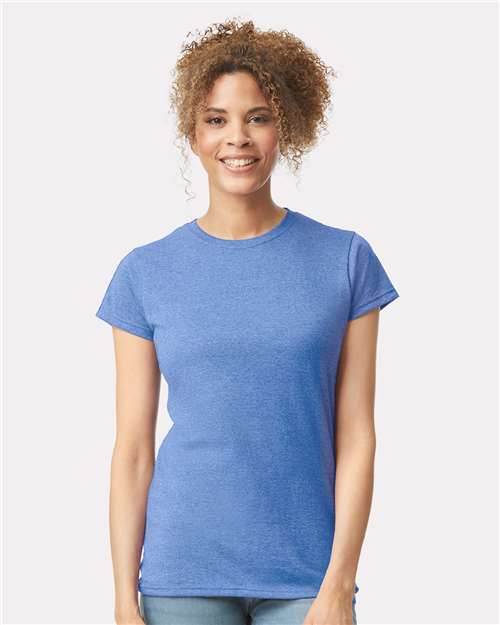 Gildan 64000L, Women's Softstyle T-shirt, Heather Royal