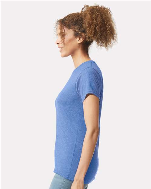 Gildan 64000L, Women's Softstyle T-shirt, Heather Royal