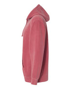 Comfort Colors 1567, Unisex Garment-dyed Hooded Sweatshirt, Crimson