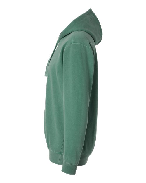Comfort Colors 1567, Unisex Garment-dyed Hooded Sweatshirt, Light Green