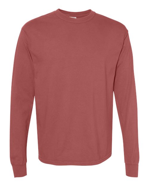 Comfort Colors 6014, Unisex Garment-dyed Heavyweight Long Sleeve T-shirt, Brick