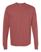 Comfort Colors 6014, Unisex Garment-dyed Heavyweight Long Sleeve T-shirt, Brick