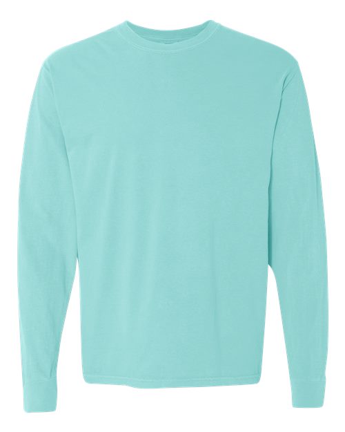 Comfort Colors 6014, Unisex Garment-dyed Heavyweight Long Sleeve T-shirt, Chalky Mint
