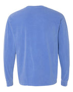 Comfort Colors 6014, Unisex Garment-dyed Heavyweight Long Sleeve T-shirt, Flo Blue