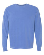 Comfort Colors 6014, Unisex Garment-dyed Heavyweight Long Sleeve T-shirt, Flo Blue