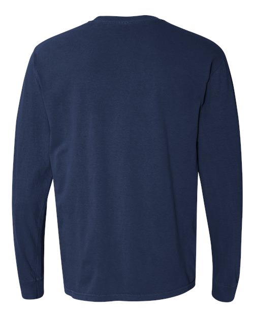Comfort Colors 6014, Unisex Garment-dyed Heavyweight Long Sleeve T-shirt, True Navy