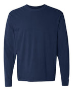 Comfort Colors 6014, Unisex Garment-dyed Heavyweight Long Sleeve T-shirt, True Navy