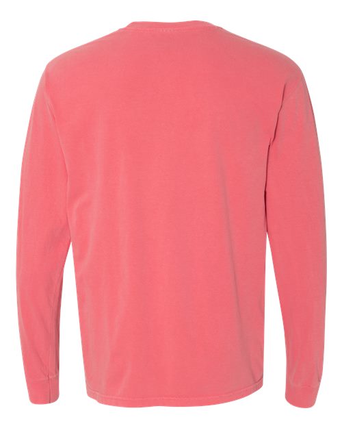 Comfort Colors 6014, Unisex Garment-dyed Heavyweight Long Sleeve T-shirt, Watermelon