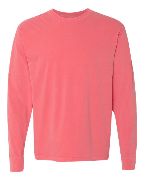 Comfort Colors 6014, Unisex Garment-dyed Heavyweight Long Sleeve T-shirt, Watermelon