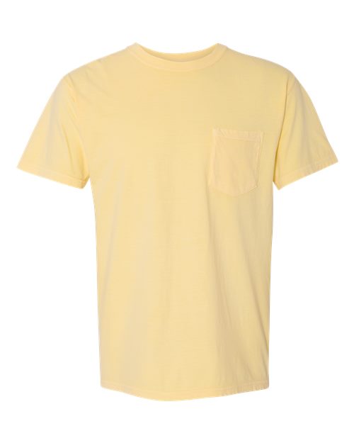 Comfort Colors 6030, Unisex Garment-dyed Heavyweight Pocket T-shirt, Butter