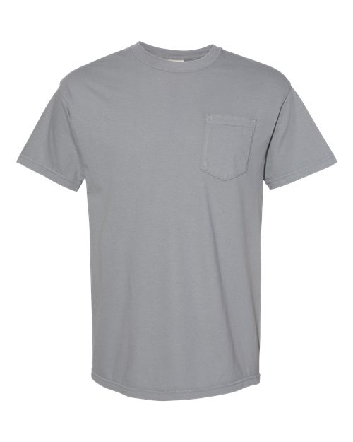 Comfort Colors 6030, Unisex Garment-dyed Heavyweight Pocket T-shirt, Granite