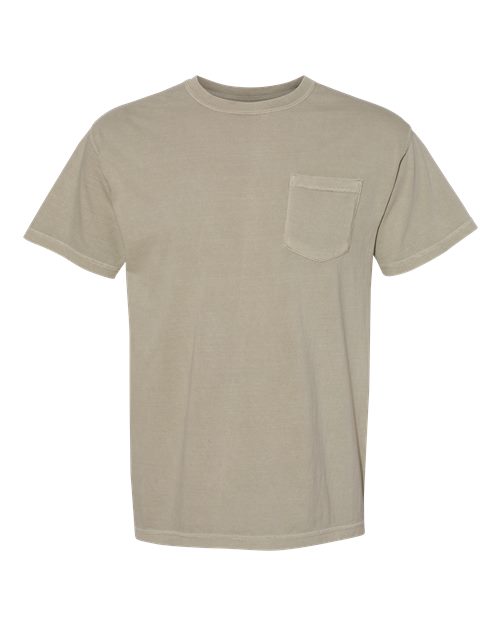 Comfort Colors 6030, Unisex Garment-dyed Heavyweight Pocket T-shirt, Sandstone