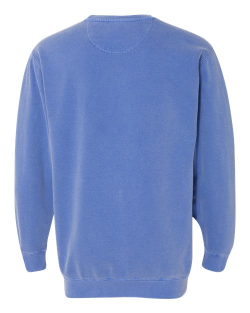 Comfort Colors 1566, Unisex Garment-dyed Crewneck Sweatshirt, Flo Blue