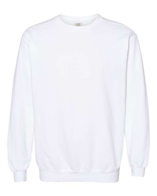 Comfort Colors 1566, Unisex Garment-dyed Crewneck Sweatshirt, White