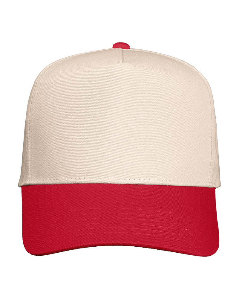 Valucap 8869, Five-panel Twill Cap, Black