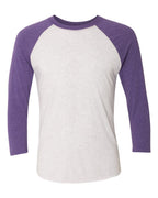 Next Level 6051, T-Shirts - Premium, Purple Rush Sleeves/ Heather White Body