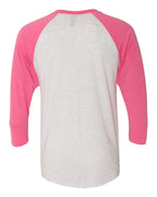 Next Level 6051, T-Shirts - Premium, Vintage Pink Sleeves/ Heather White Body