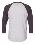 Next Level 6051, T-Shirts - Premium, Vintage Purple Sleeves/ Heather White Body