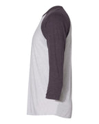 Next Level 6051, T-Shirts - Premium, Vintage Purple Sleeves/ Heather White Body