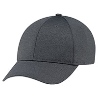 Polyester Heather 4J630M, Ajm 6 Panel Constructed Full-fit, Black