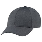Polyester Heather 4J630M, Ajm 6 Panel Constructed Full-fit, Black
