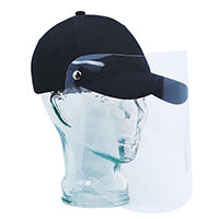 AJM International 5000M, 6 Panel Constructed Full-fit Cap With Retractable / Removable Shield, Black