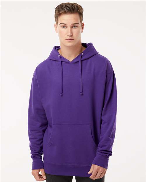 Independent Trading Co. SS4500, Unisex Midweight Hooded Sweatshirt, Purple