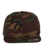 YP Classics 6089M, Premium Flat Bill Snapback Cap, Green Camo