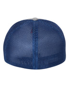 Flexfit 6311, 4303 Mélange Trucker Cap, Heather Grey/ Royal
